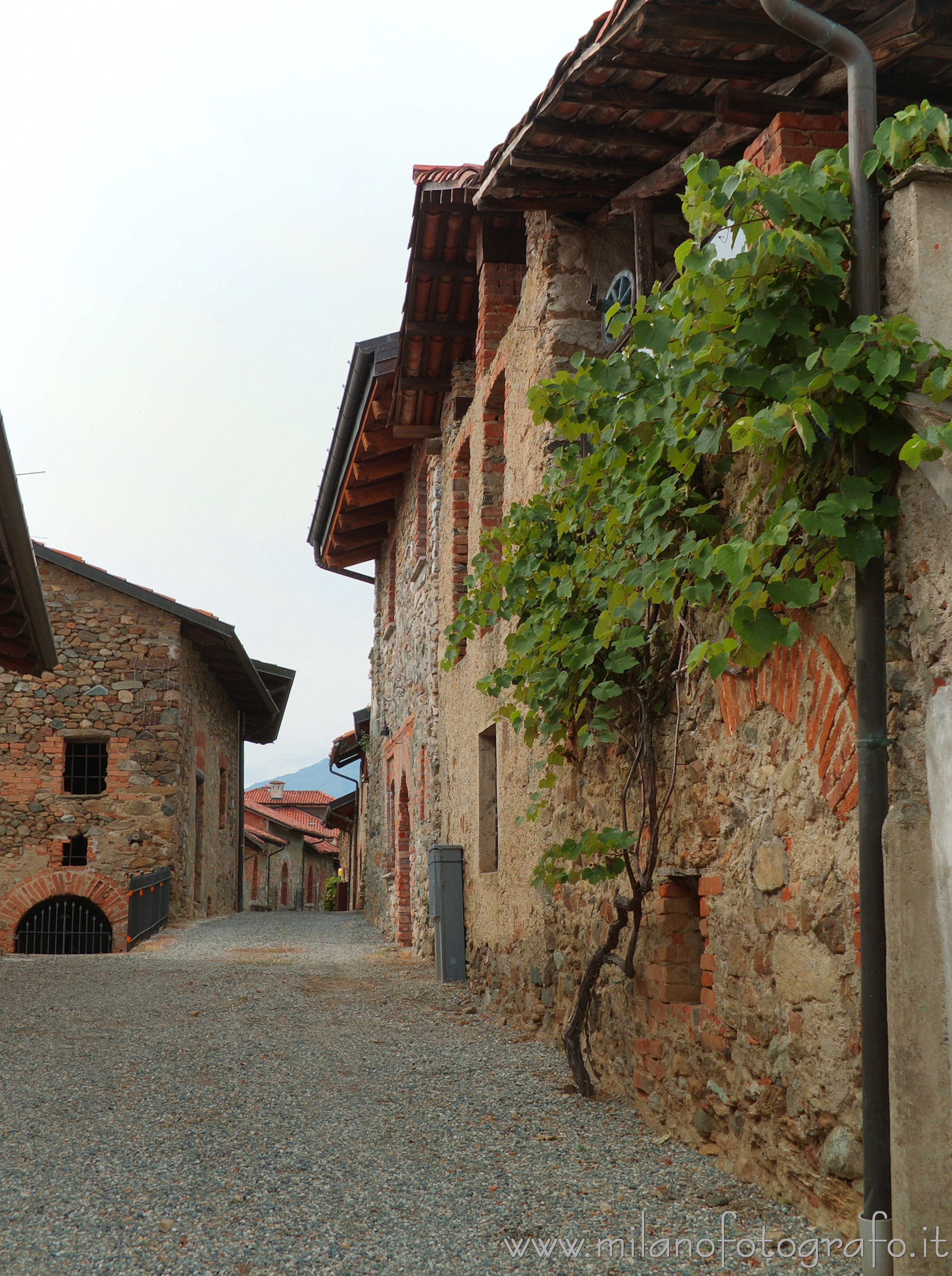 Magnano (Biella, Italy) - Main street of the ricetto of the village